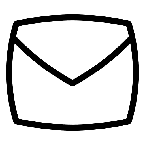 Schwarzes Icon das ein Brief darstellt